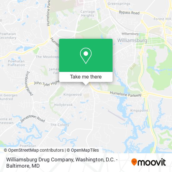 Williamsburg Drug Company map