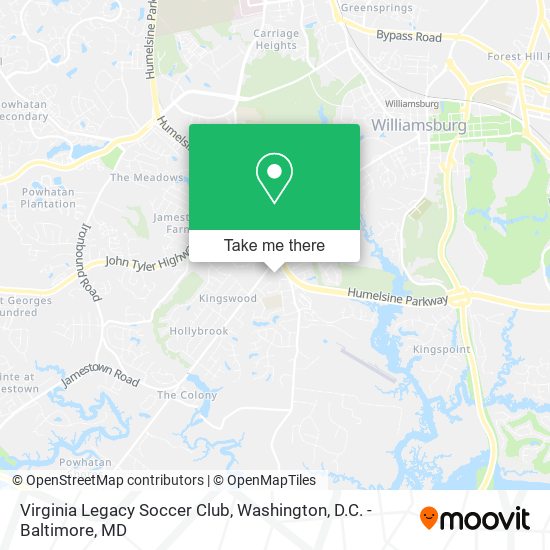 Mapa de Virginia Legacy Soccer Club