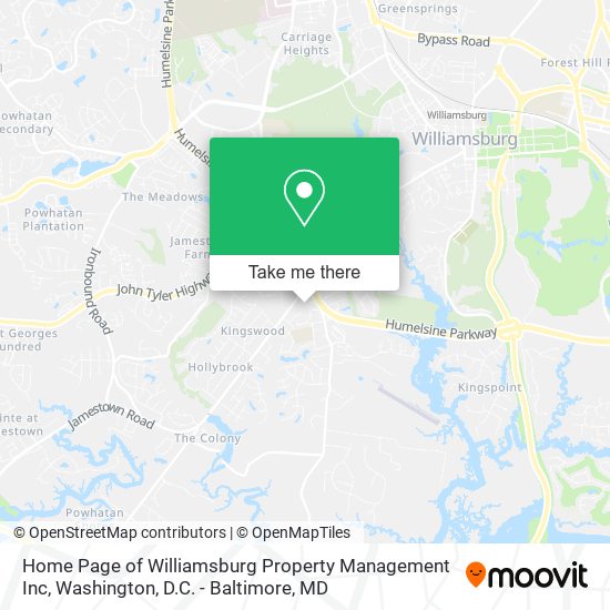 Home Page of Williamsburg Property Management Inc map