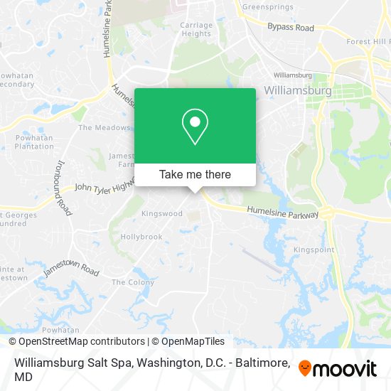 Williamsburg Salt Spa map