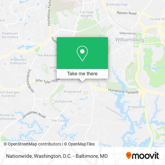 Mapa de Nationwide