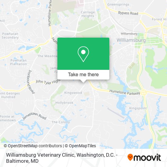 Williamsburg Veterinary Clinic map