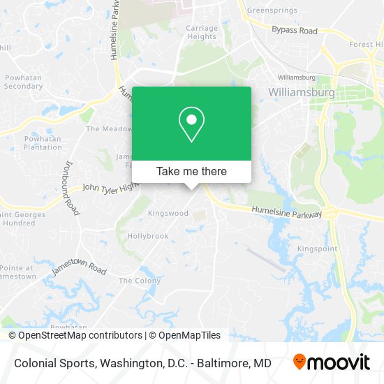 Colonial Sports map