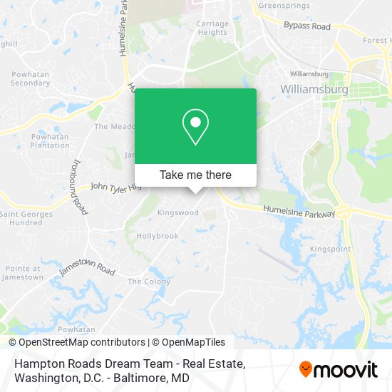 Mapa de Hampton Roads Dream Team - Real Estate