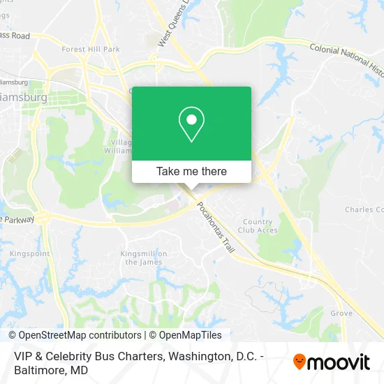 VIP & Celebrity Bus Charters map