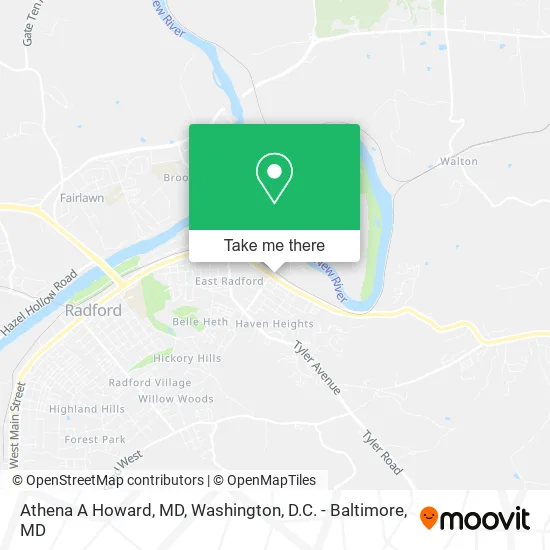 Athena A Howard, MD map