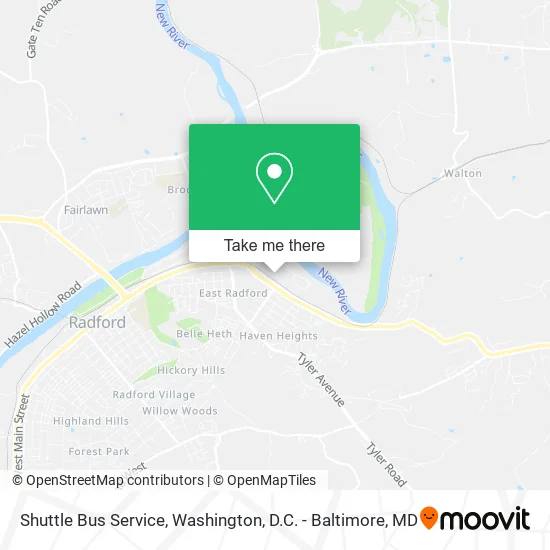 Shuttle Bus Service map