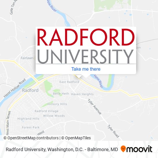 Radford University map