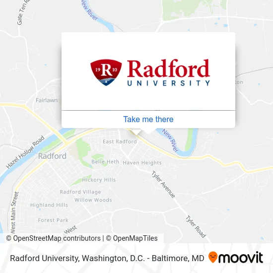 Radford University map