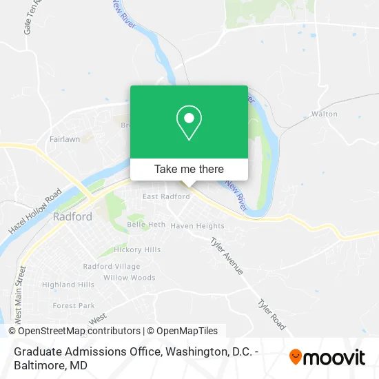 Graduate Admissions Office map
