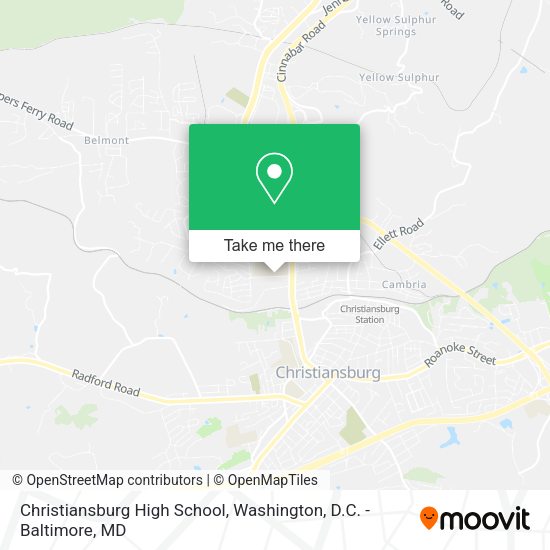 Christiansburg High School map