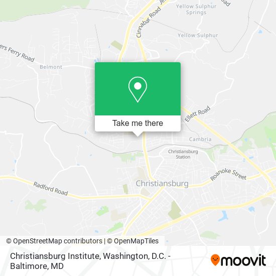Christiansburg Institute map