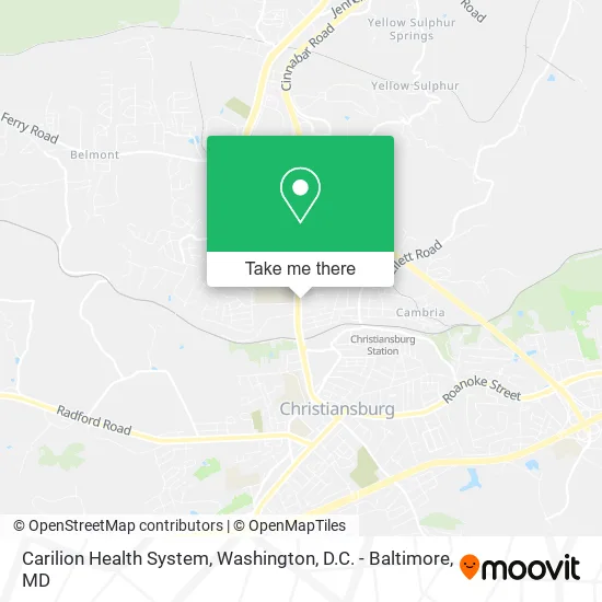 Carilion Health System map
