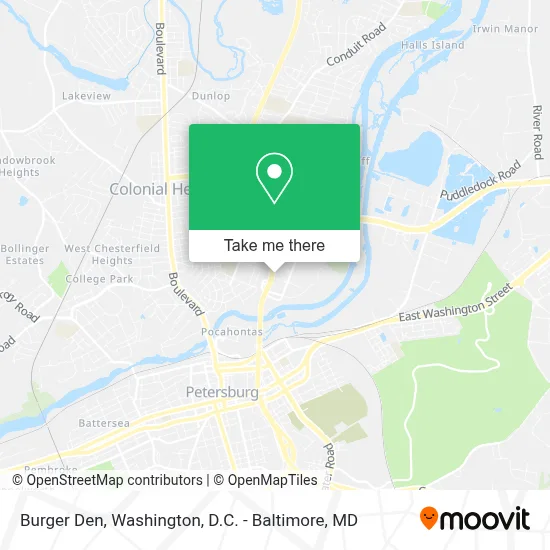 Burger Den map