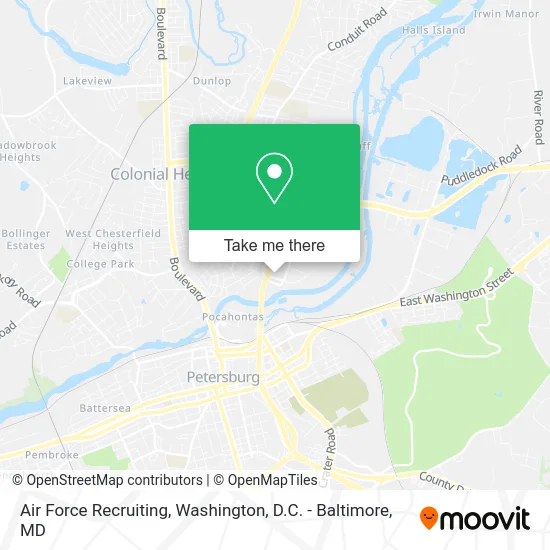 Air Force Recruiting map