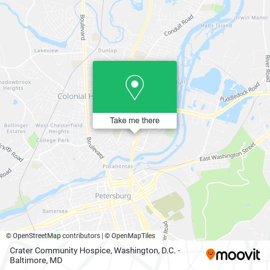 Crater Community Hospice map
