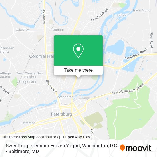 Sweetfrog Premium Frozen Yogurt map