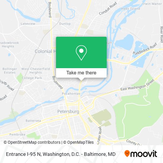 Mapa de Entrance I-95 N