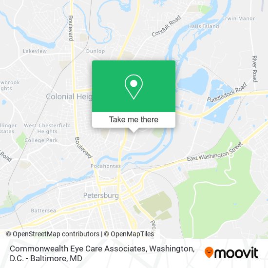 Mapa de Commonwealth Eye Care Associates