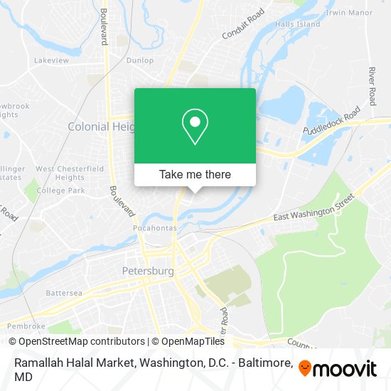 Mapa de Ramallah Halal Market