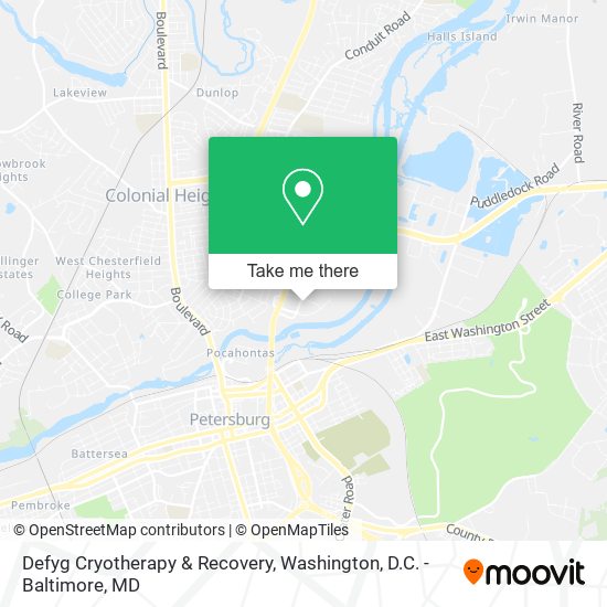 Defyg Cryotherapy & Recovery map
