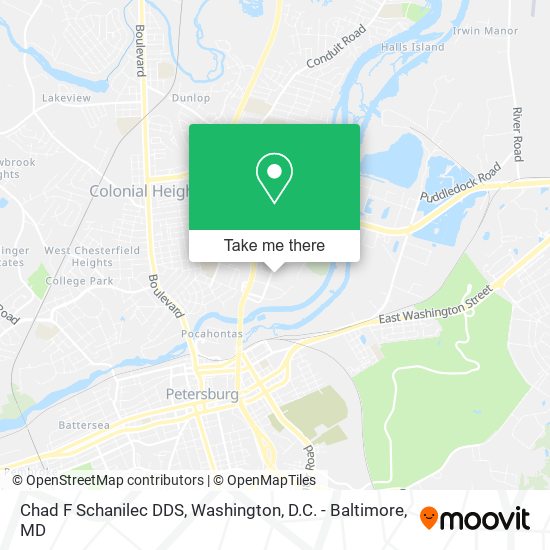 Chad F Schanilec DDS map