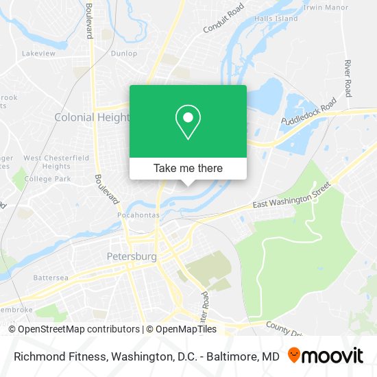 Richmond Fitness map