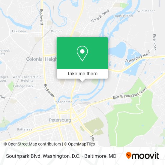 Southpark Blvd map