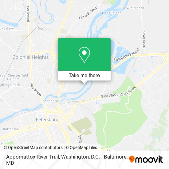 Appomattox River Trail map