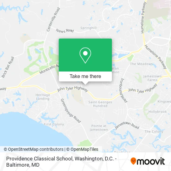 Providence Classical School map