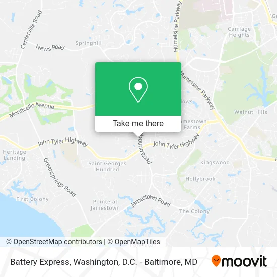 Battery Express map