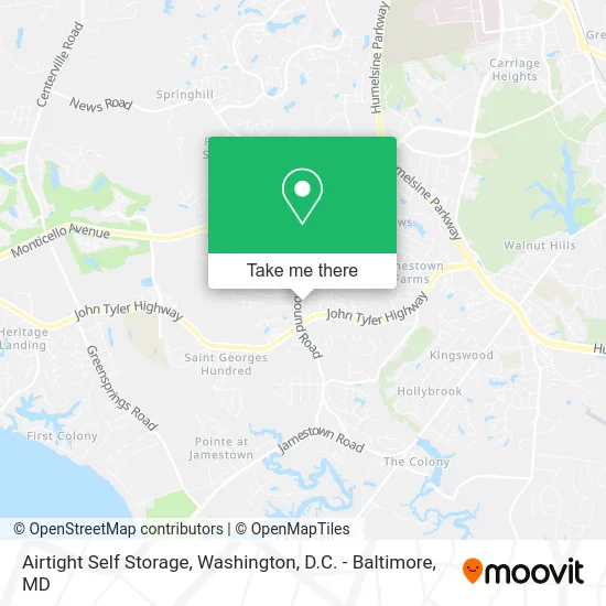 Airtight Self Storage map