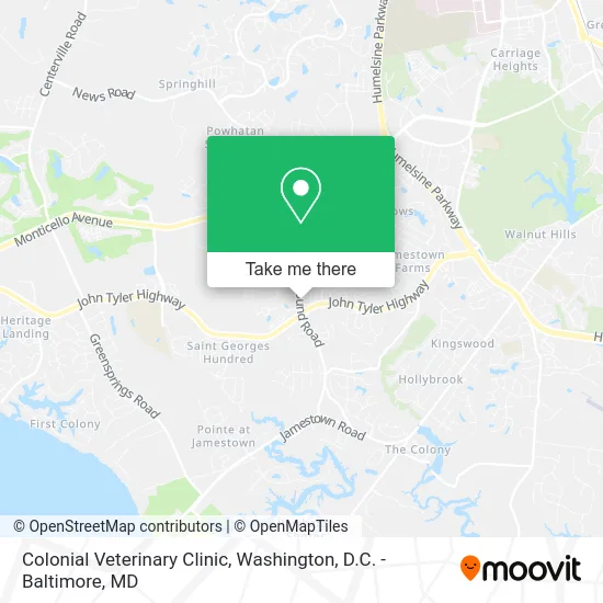 Colonial Veterinary Clinic map