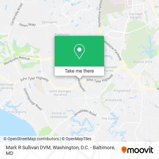 Mark R Sullivan DVM map