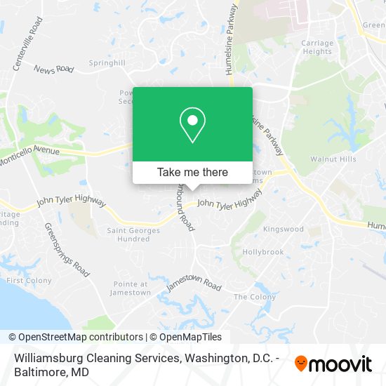Williamsburg Cleaning Services map