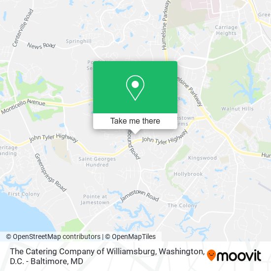 The Catering Company of Williamsburg map