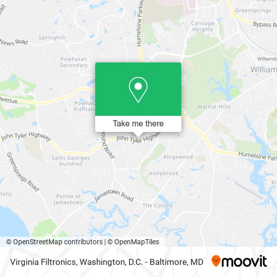 Mapa de Virginia Filtronics