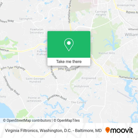 Virginia Filtronics map