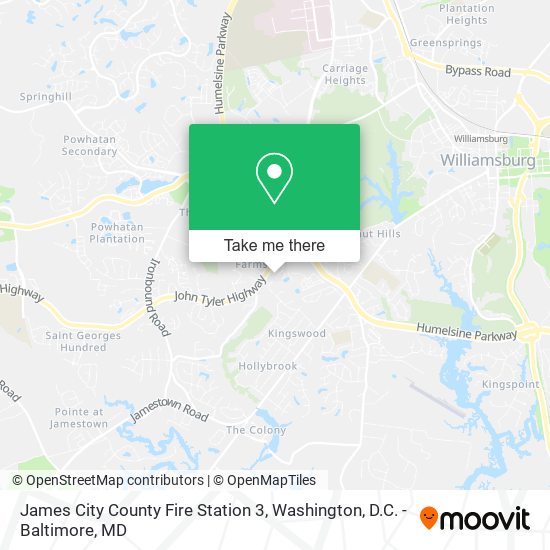 Mapa de James City County Fire Station 3