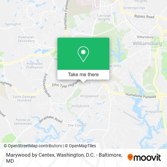 Marywood by Centex map