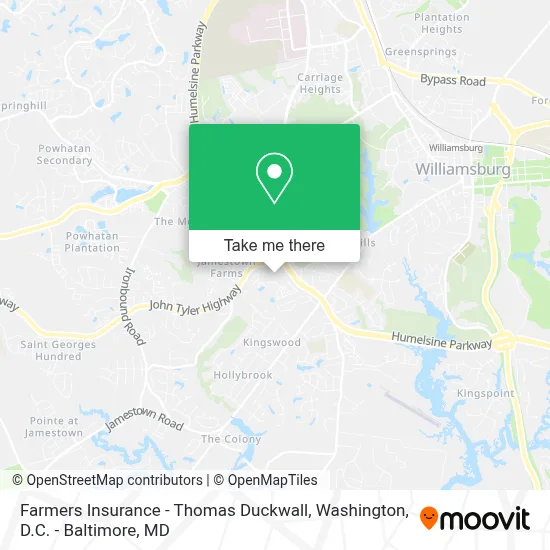 Farmers Insurance - Thomas Duckwall map