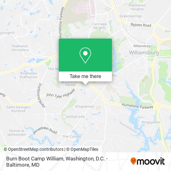 Burn Boot Camp William map