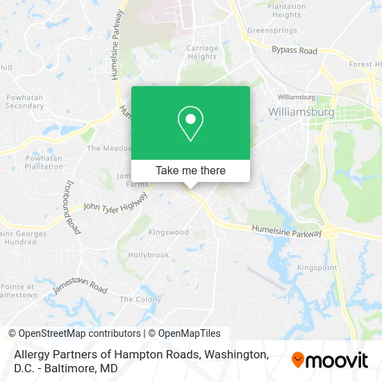 Allergy Partners of Hampton Roads map