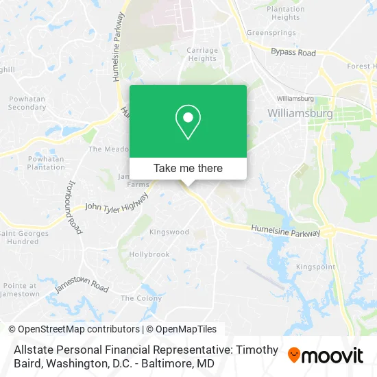 Allstate Personal Financial Representative: Timothy Baird map