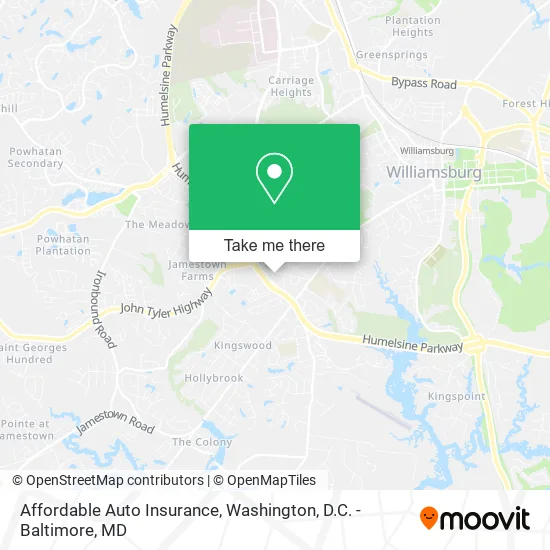 Affordable Auto Insurance map