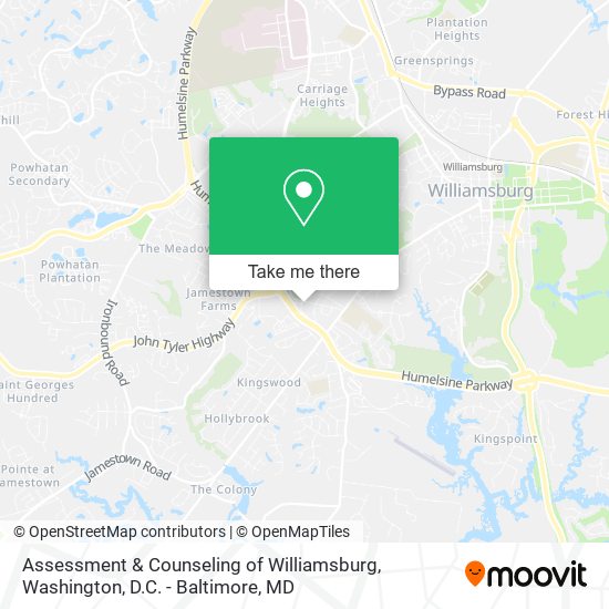 Assessment & Counseling of Williamsburg map