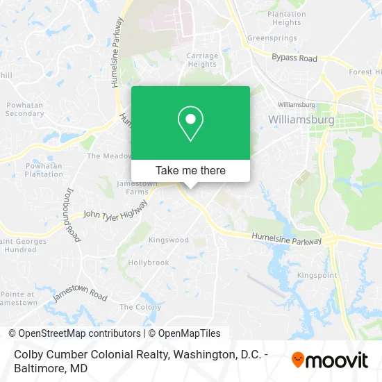 Colby Cumber Colonial Realty map