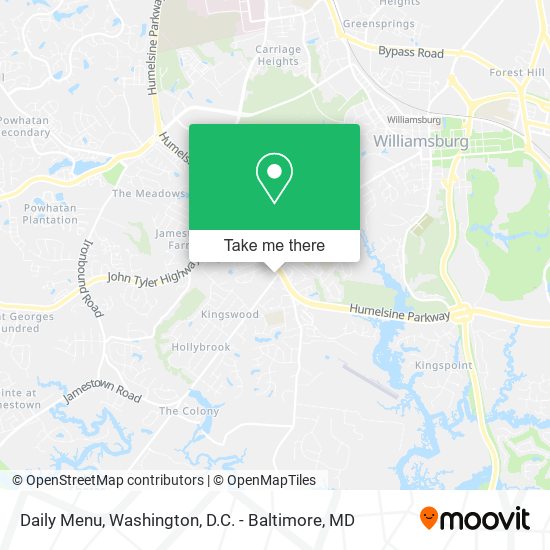 Daily Menu map
