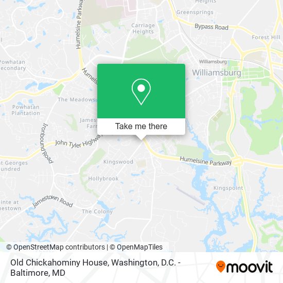 Mapa de Old Chickahominy House