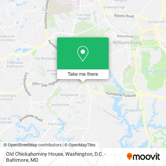 Old Chickahominy House map